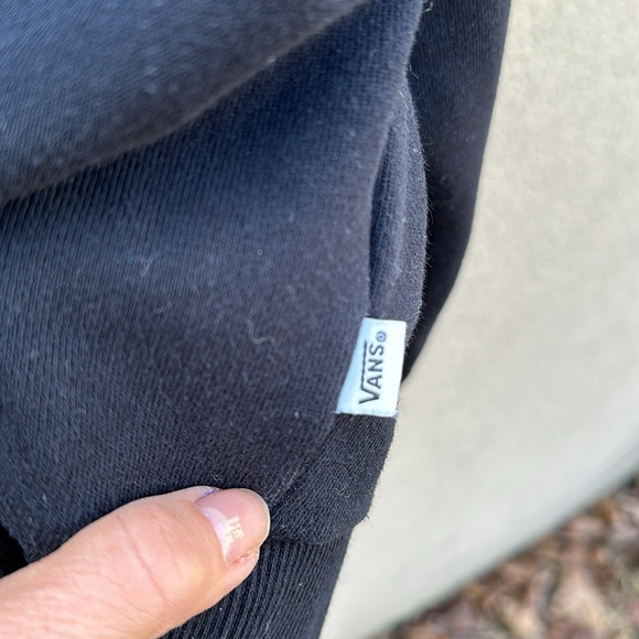 Vans 🔥 Flying V Boxy Cropped Hoodie Sweatshirt Logo Graphic Print Sz M - Picture 7 of 9